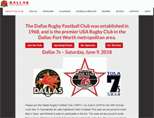 Tablet Screenshot of dallasrugby.org